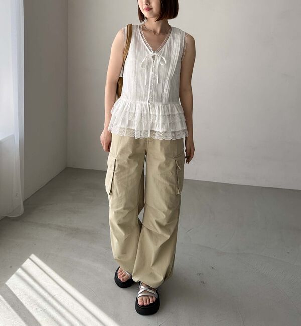 archives「コットンレースペプラムブラウス」|シャツ・ブラウス|