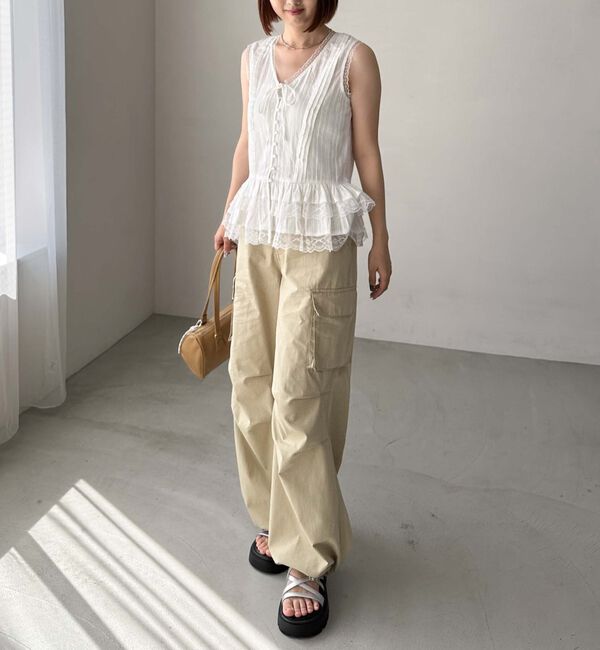 archives「コットンレースペプラムブラウス」|シャツ・ブラウス|