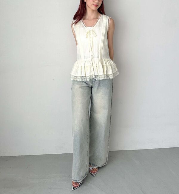 archives「コットンレースペプラムブラウス」|シャツ・ブラウス|