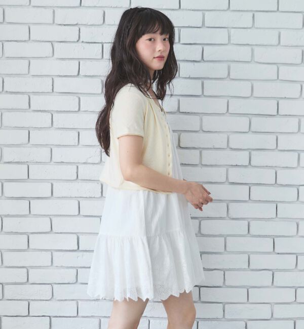 archives「スカラップコットンレースノースリミニワンピース」|チュニック|