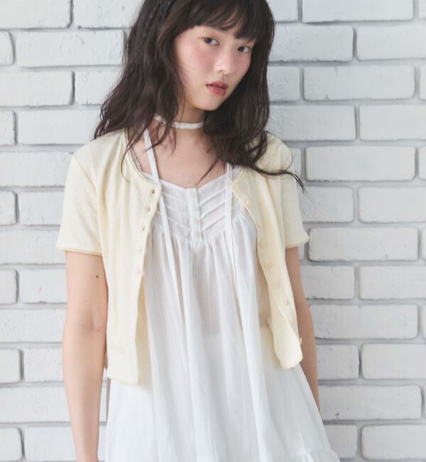 archives「スカラップコットンレースノースリミニワンピース」|チュニック|