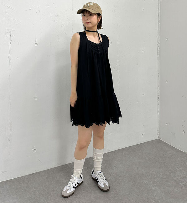 archives「スカラップコットンレースノースリミニワンピース」|チュニック|