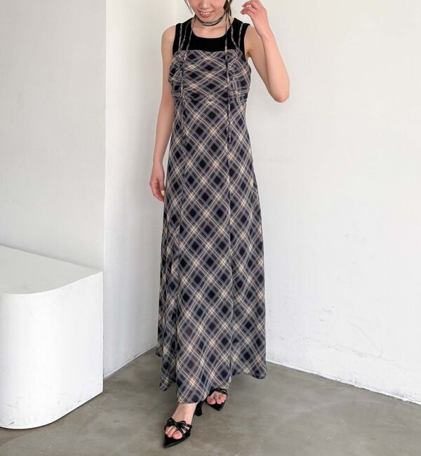 archives「バイアスチェックフレアキャミワンピース」|ワンピース|