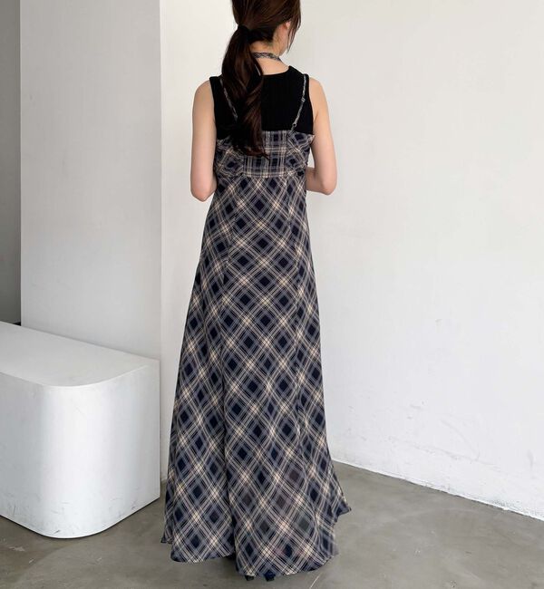 archives「バイアスチェックフレアキャミワンピース」|ワンピース|