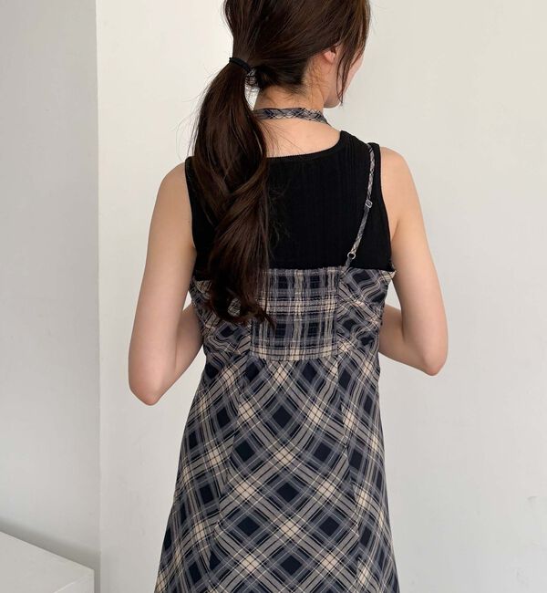 archives「バイアスチェックフレアキャミワンピース」|ワンピース|