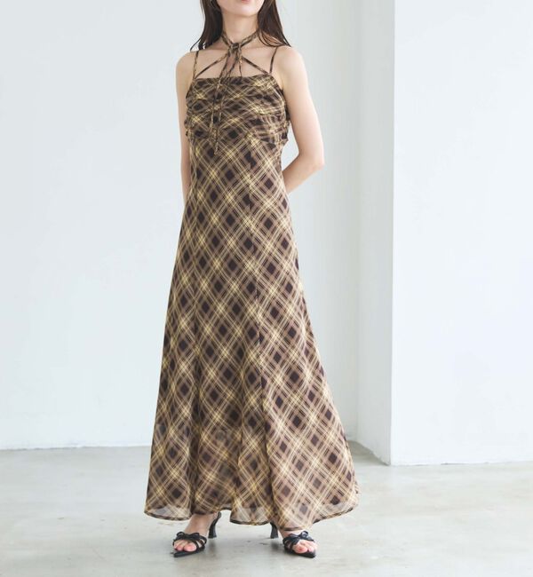 archives「バイアスチェックフレアキャミワンピース」|ワンピース|