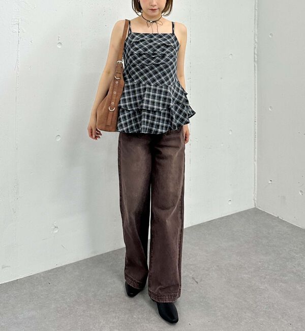 archives「チェックアシメチュニック」|シャツ・ブラウス|