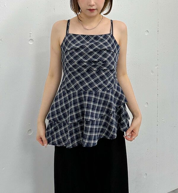 archives「チェックアシメチュニック」|シャツ・ブラウス|
