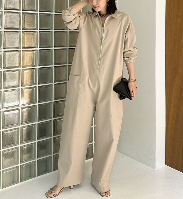 Doux archives「ＺＩＰオールインワン」|ワンピース|BEIGE