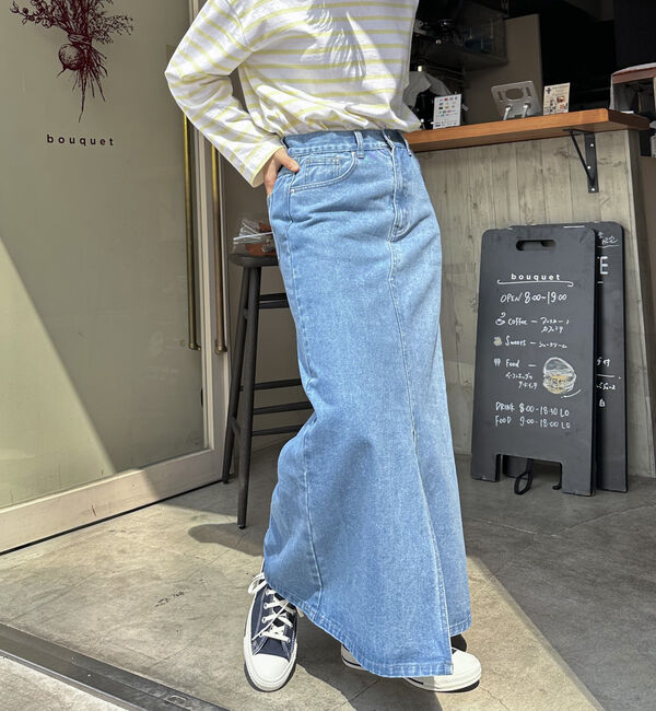 Doux archives「デニムロングタイトスカート」|スカート|