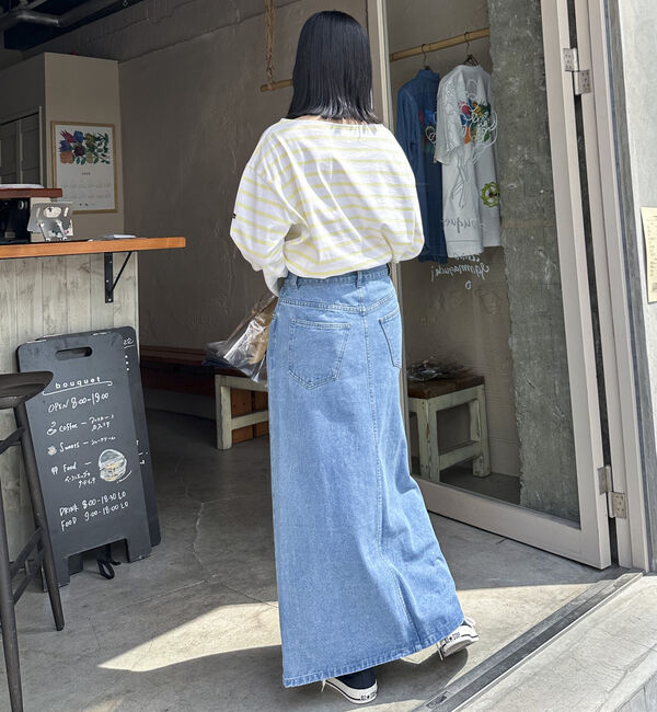 Doux archives「デニムロングタイトスカート」|スカート|