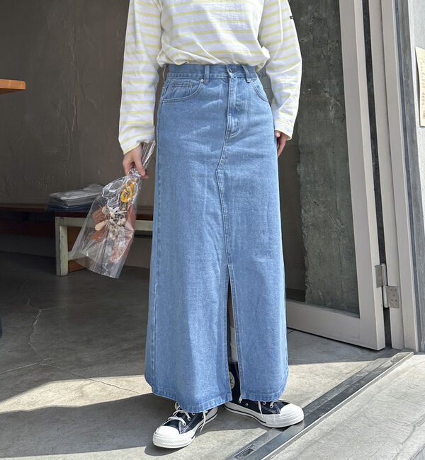 Doux archives「デニムロングタイトスカート」|スカート|