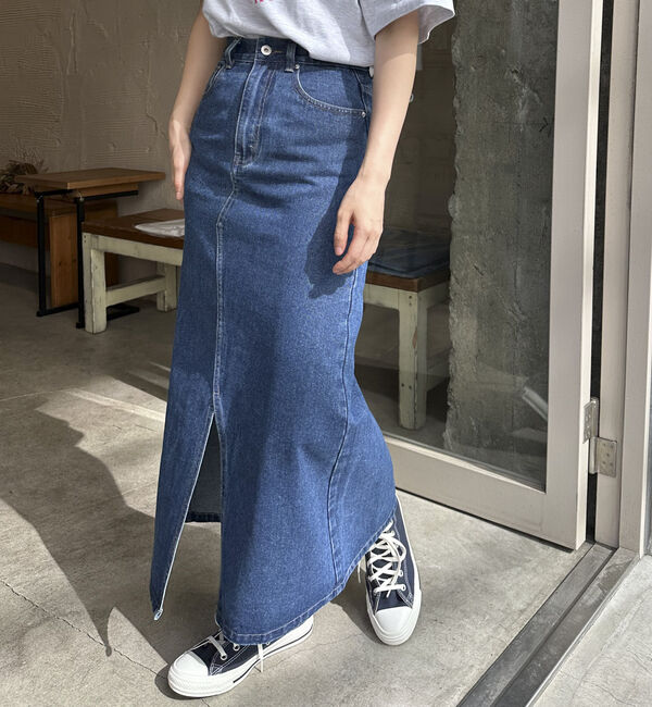 Doux archives「デニムロングタイトスカート」|スカート|