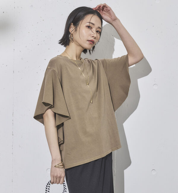 Doux archives「ピグメントラッフルＴｅｅ」|Tシャツ・カットソー|CAMEL