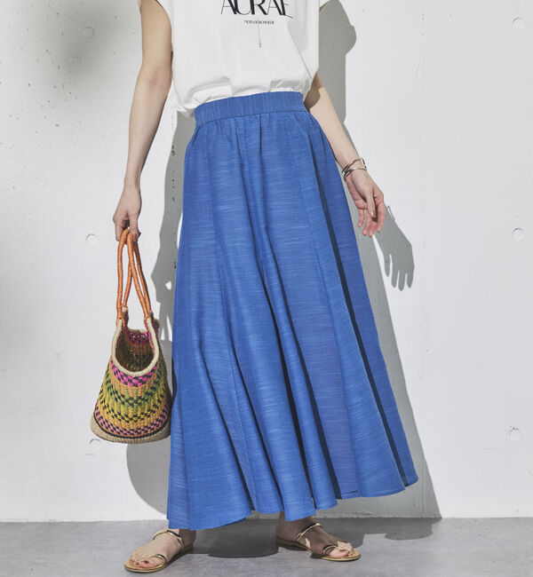 Doux archives「ランダム切替ギャザーフレアスカート」|スカート|BLUE