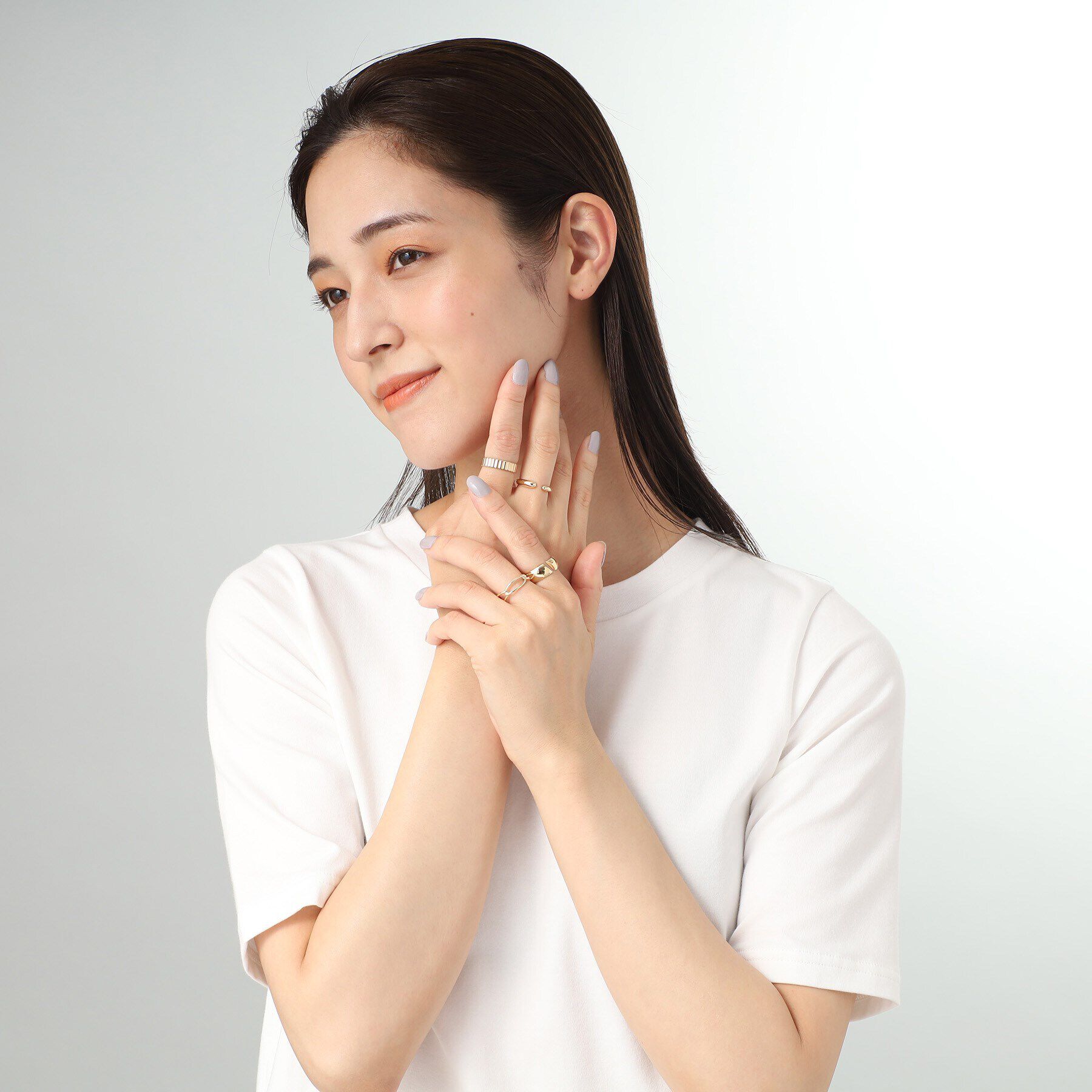 COCOSHNIK「K10ラウンデッドシェイプオープン リング」|リング|