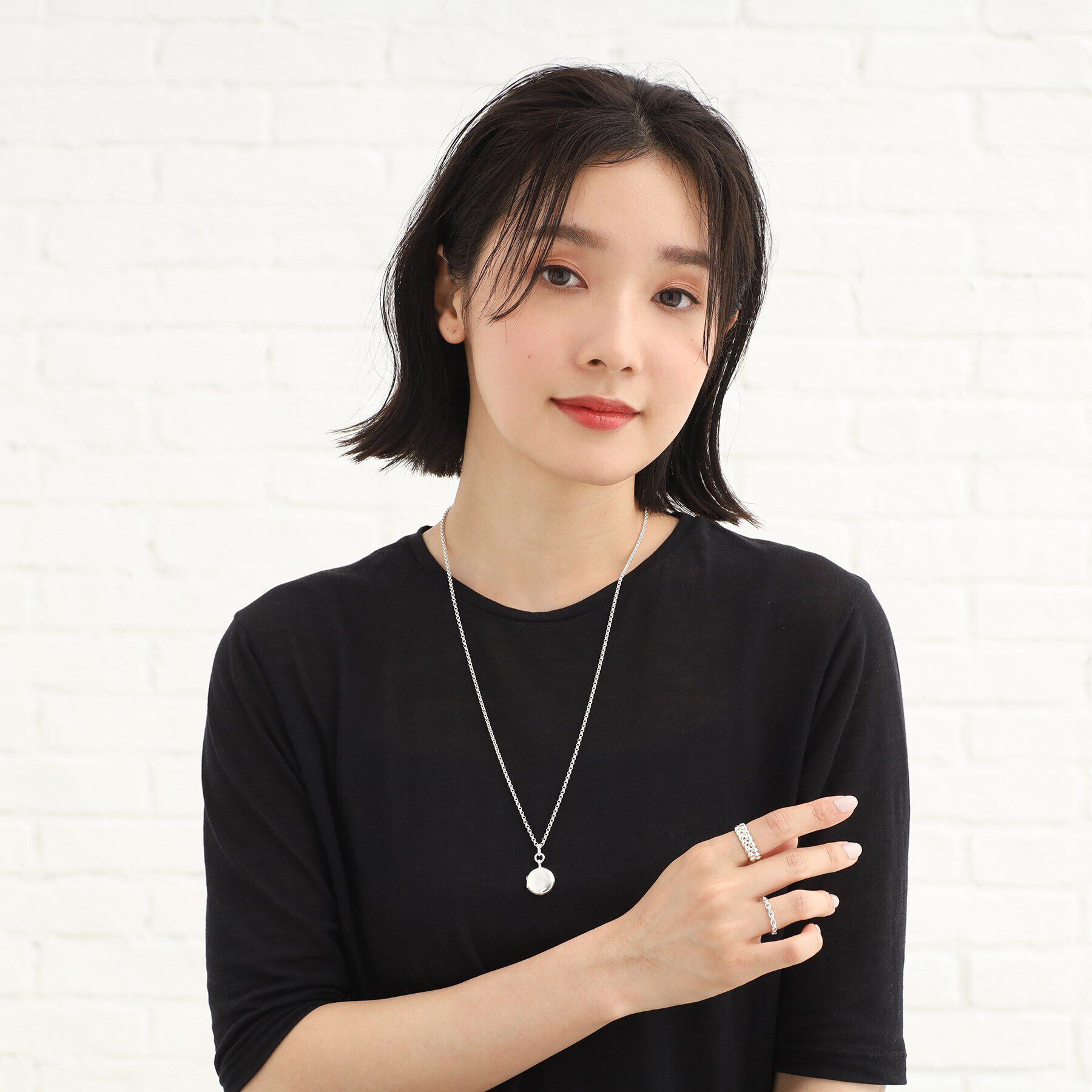 COCOSHNIK ONKITSCH「シルバー ロケットネックレス サークル」|ネックレス|