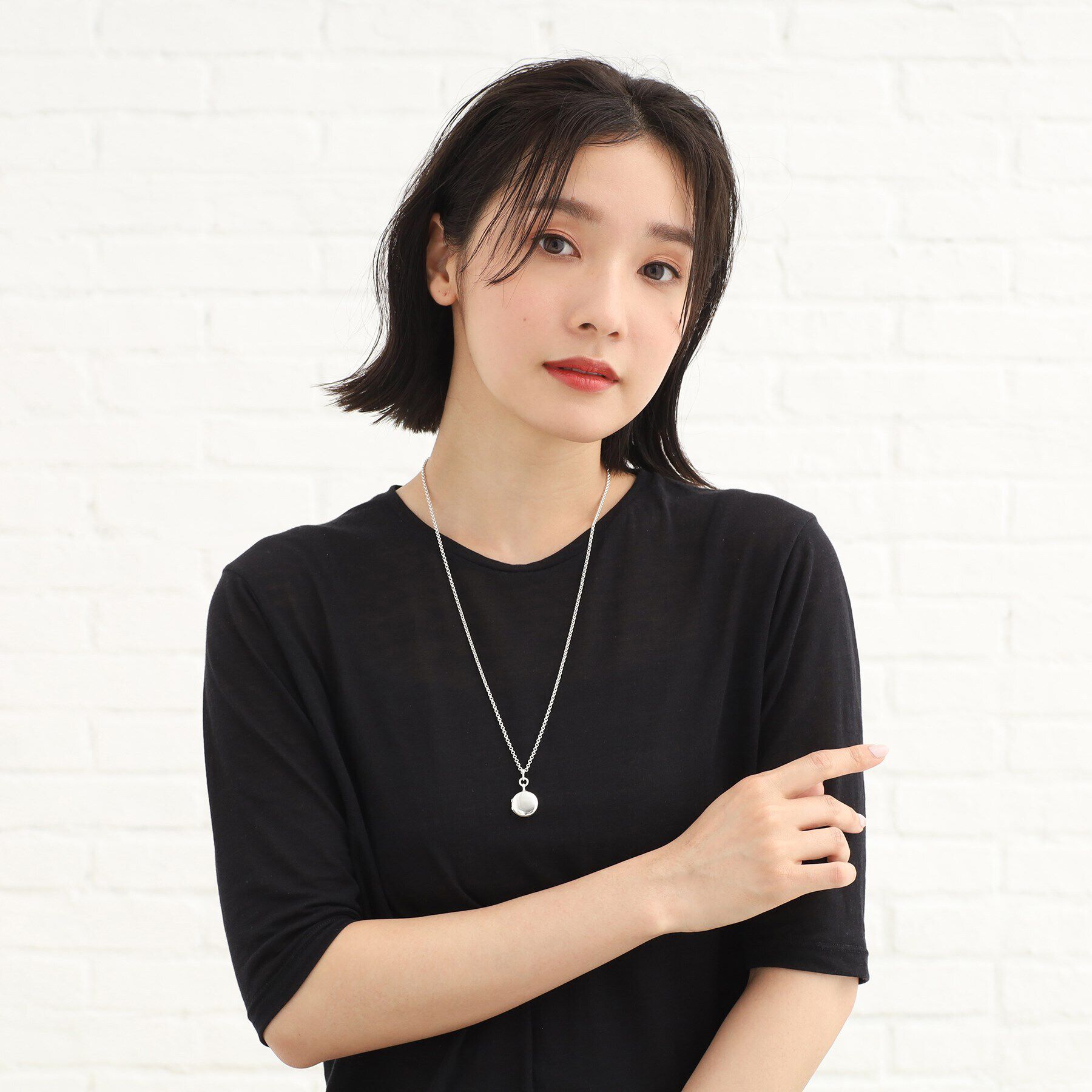 COCOSHNIK ONKITSCH「シルバー ロケットネックレス サークル」|ネックレス|