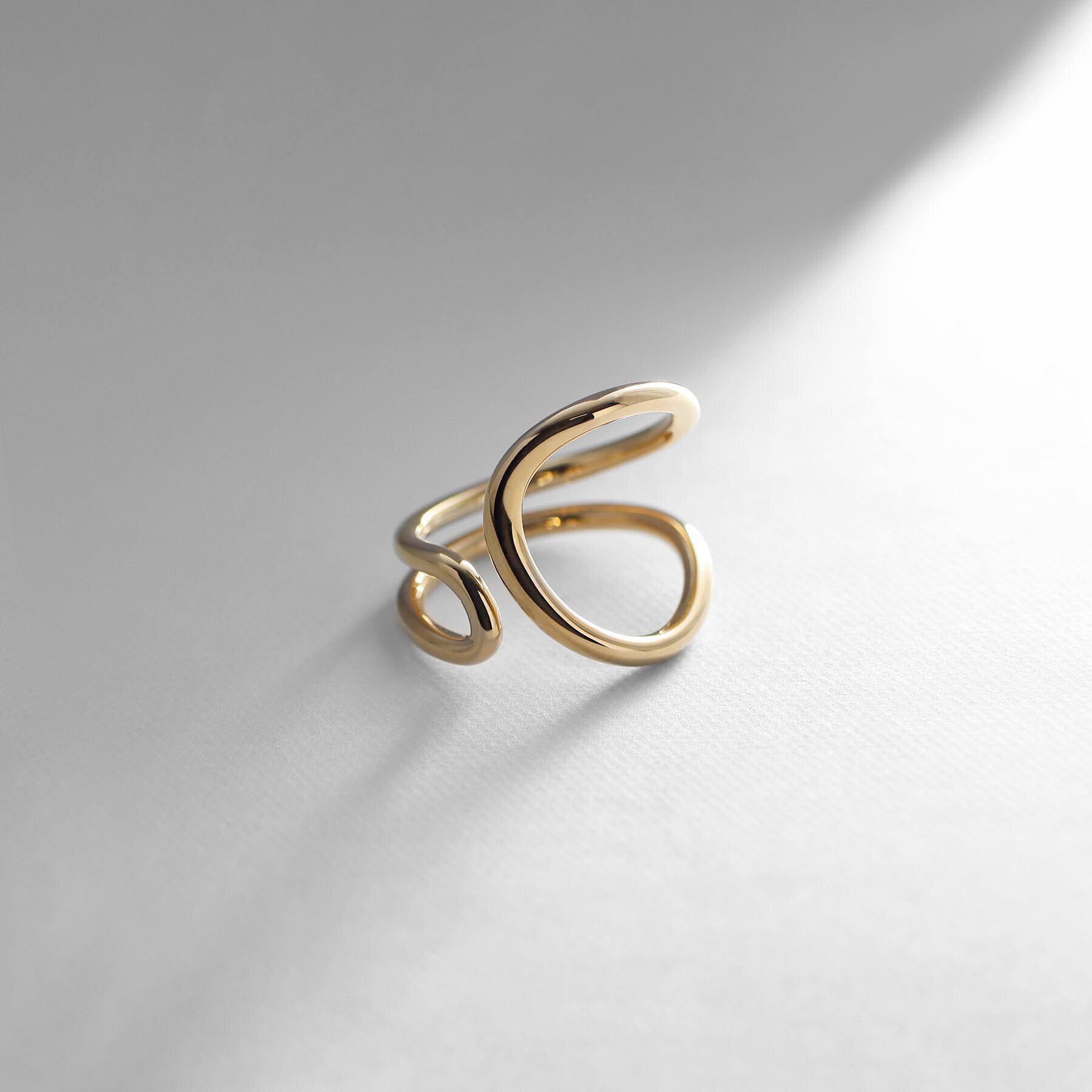 COCOSHNIK ONKITSCH「シルバー ニュアンスライン アシンメオープンリング GP」|リング|