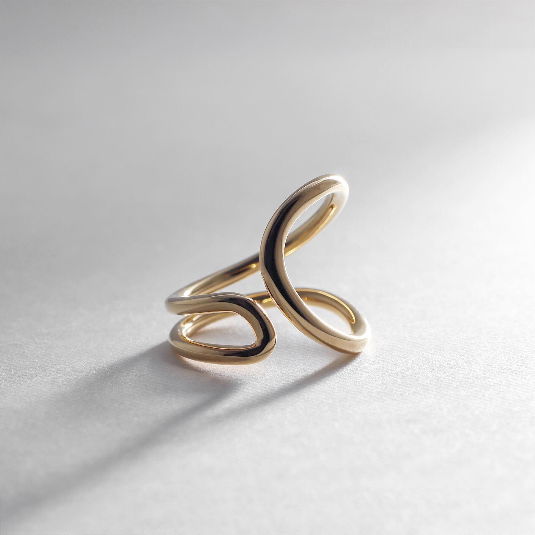 COCOSHNIK ONKITSCH「シルバー ニュアンスライン アシンメオープンリング GP」|リング|