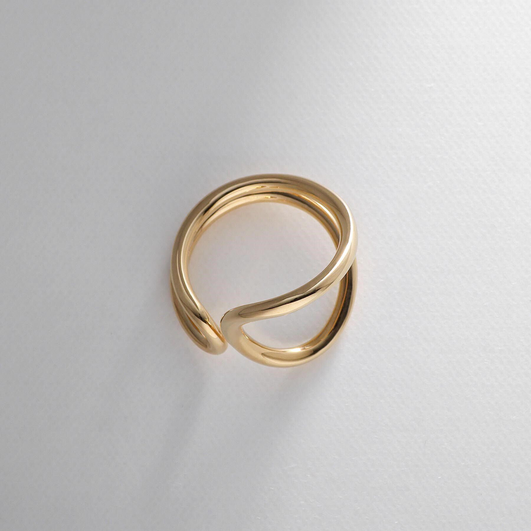 COCOSHNIK ONKITSCH「シルバー ニュアンスライン アシンメオープンリング GP」|リング|