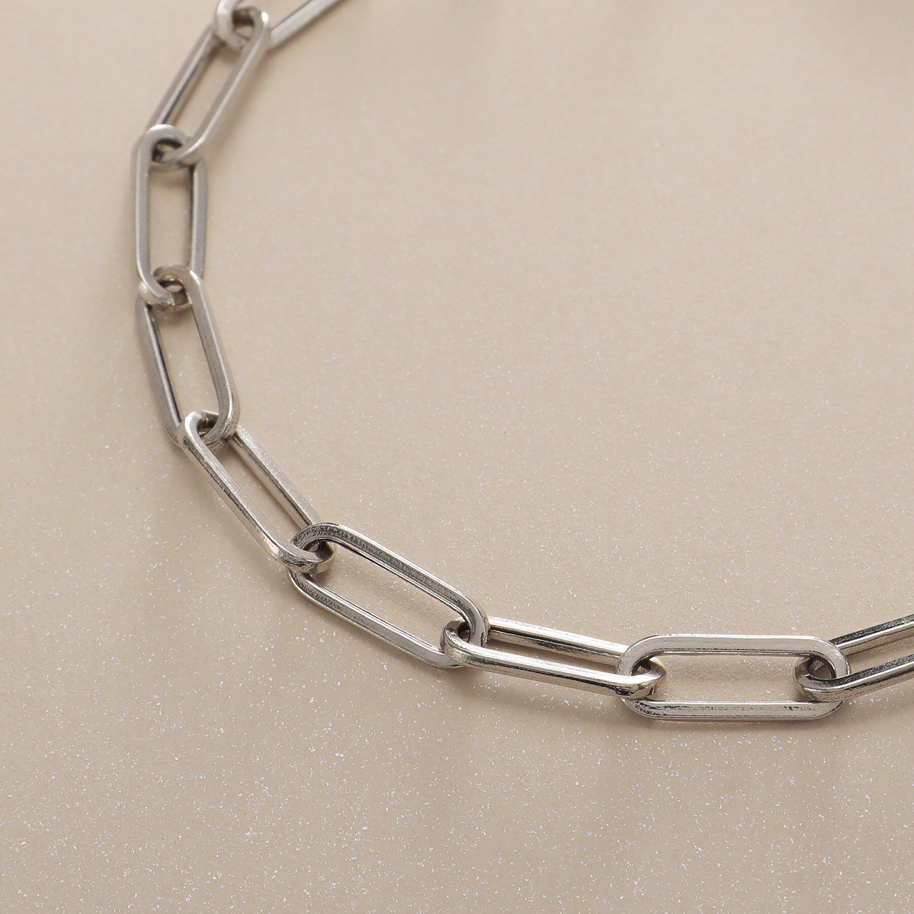 COCOSHNIK「プラチナ 中空プリムケーブルチェーンXL ブレスレット」|ブレスレット・バングル|