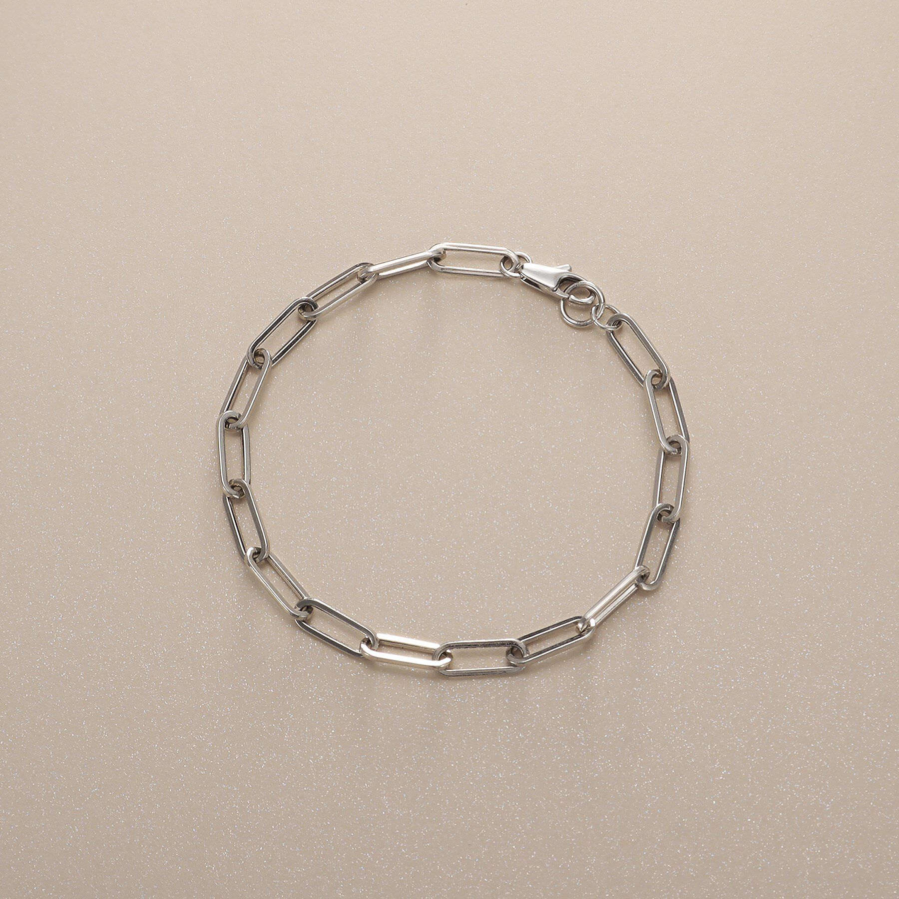 COCOSHNIK「プラチナ 中空プリムケーブルチェーンXL ブレスレット」|ブレスレット・バングル|