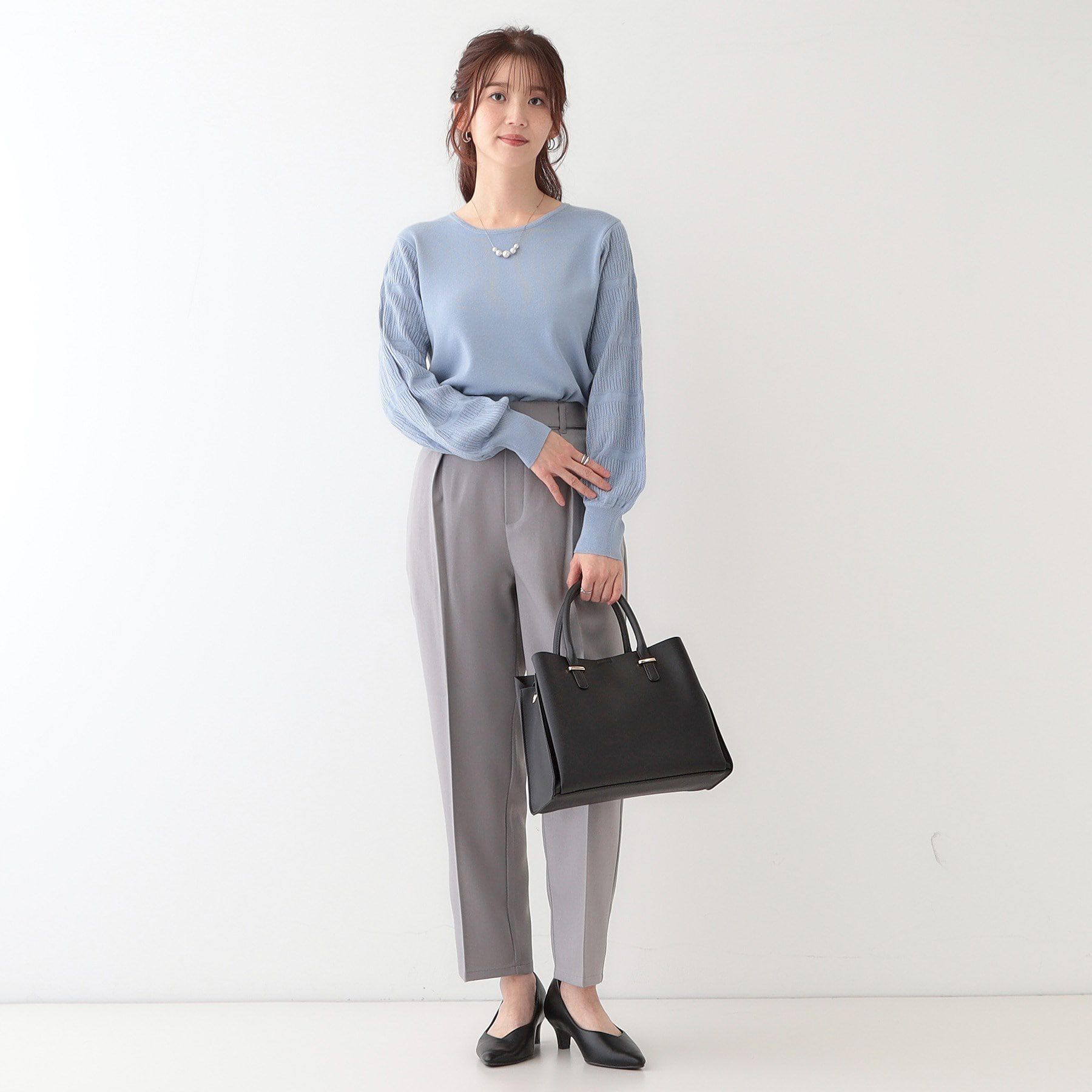 SHOO･LA･RUE「【2WAY/通勤/セレモニー】きれいめコーデに 3層トートバッグ」|トートバッグ|