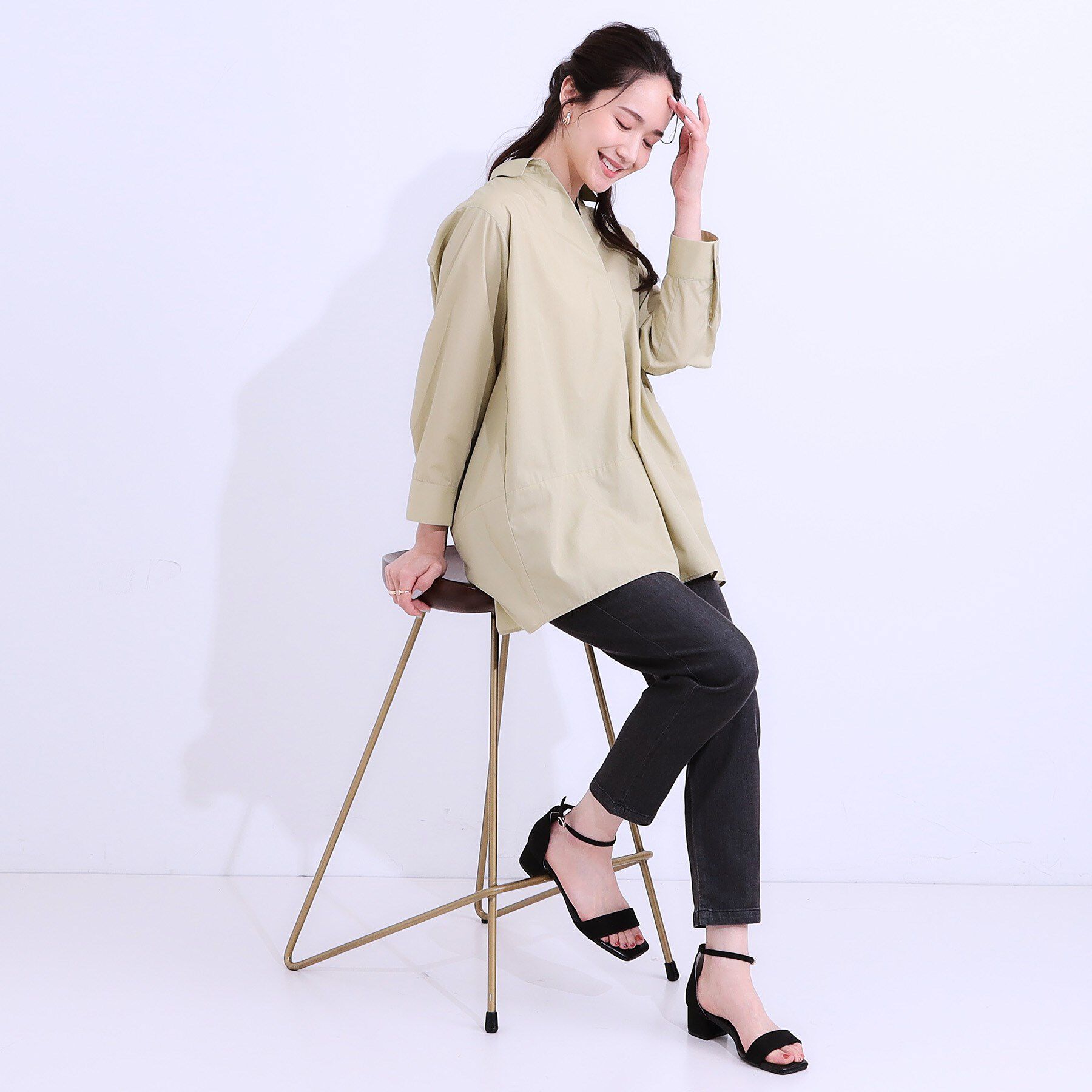 SHOO･LA･RUE「カジュアルにもきれいめにも アンクルストラップサンダル」|サンダル|