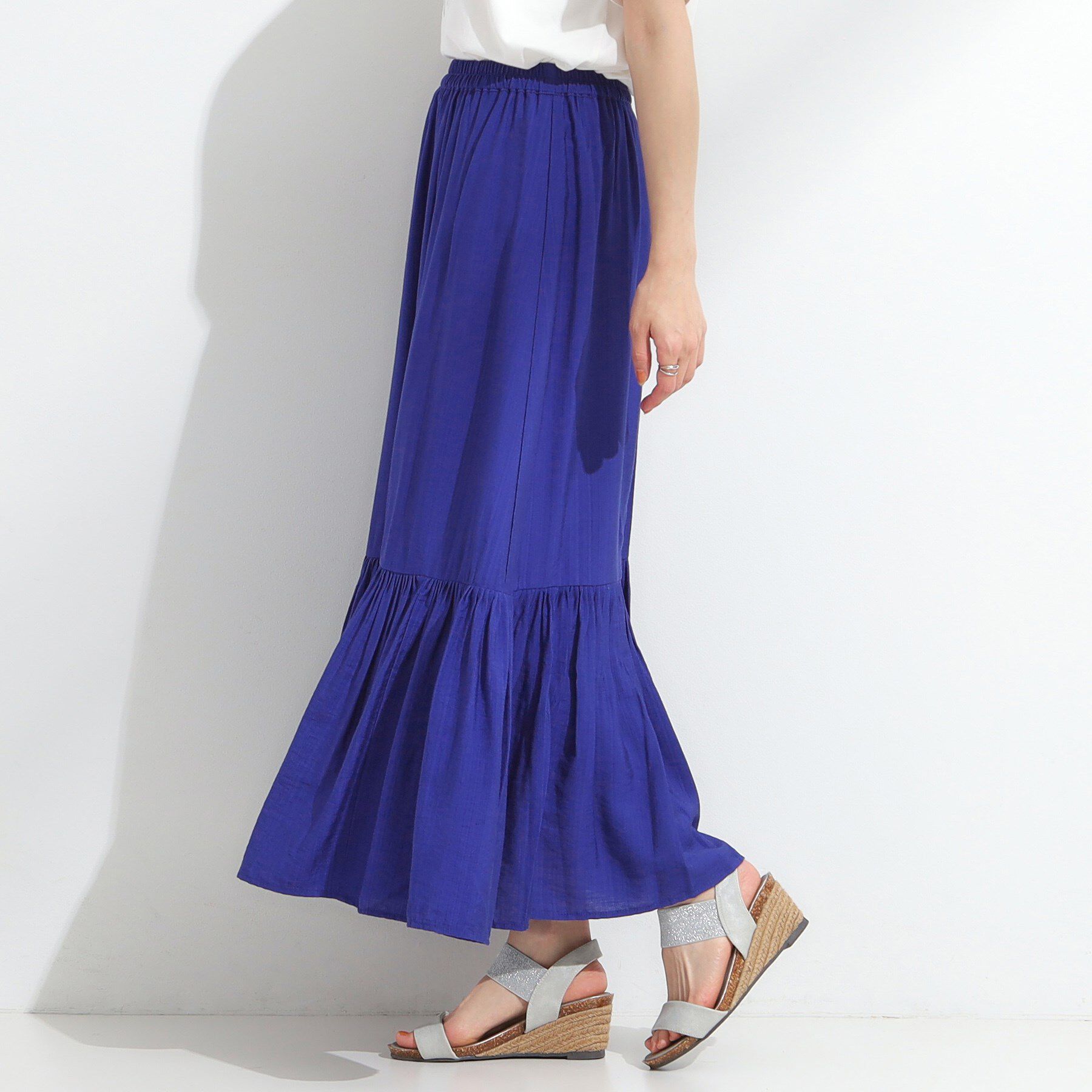 SHOO･LA･RUE「麻調ティアードスカート」|スカート|