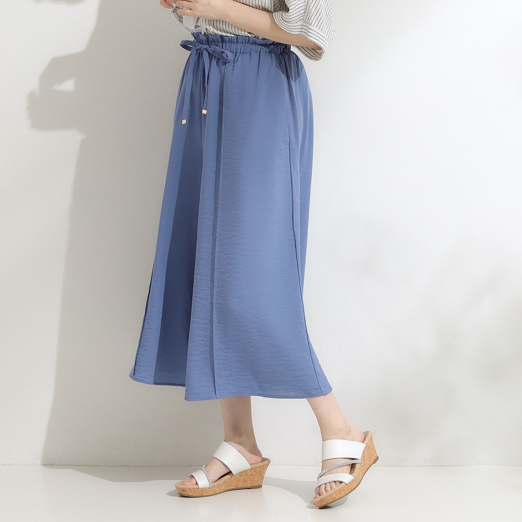 SHOO･LA･RUE「【S-LL/ひんやり】さらっとタッチできれい見え ピンタックスカーチョ」|その他|