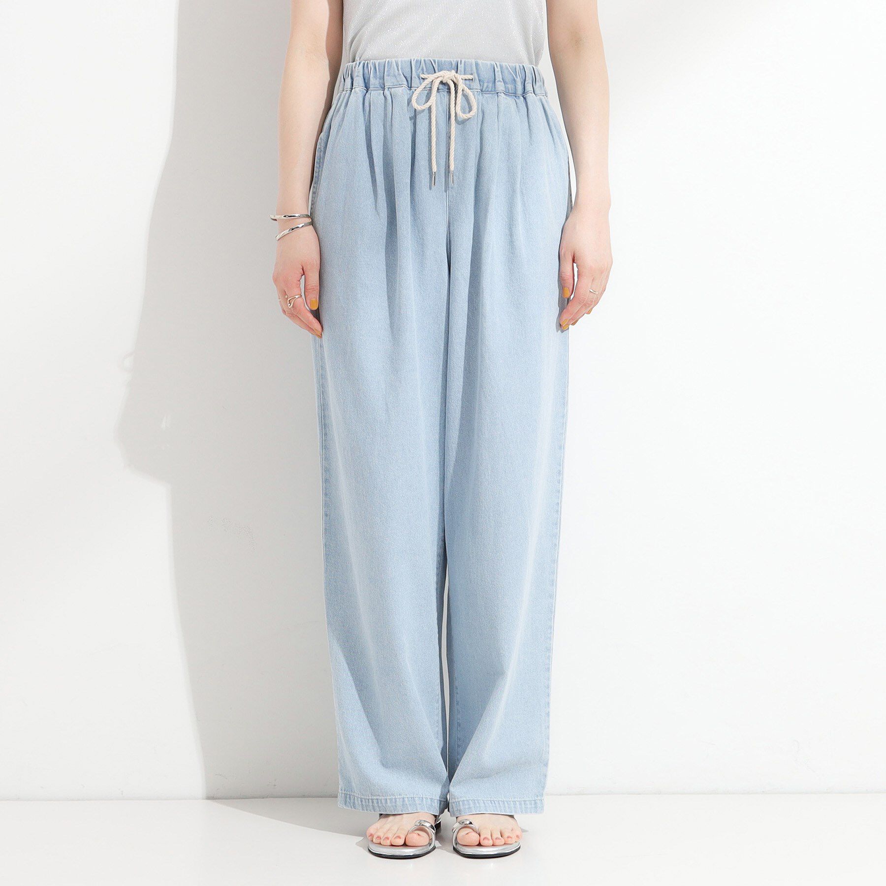 SHOO･LA･RUE「暑い夏も軽やかに デニムイージーワイドパンツ」|その他|