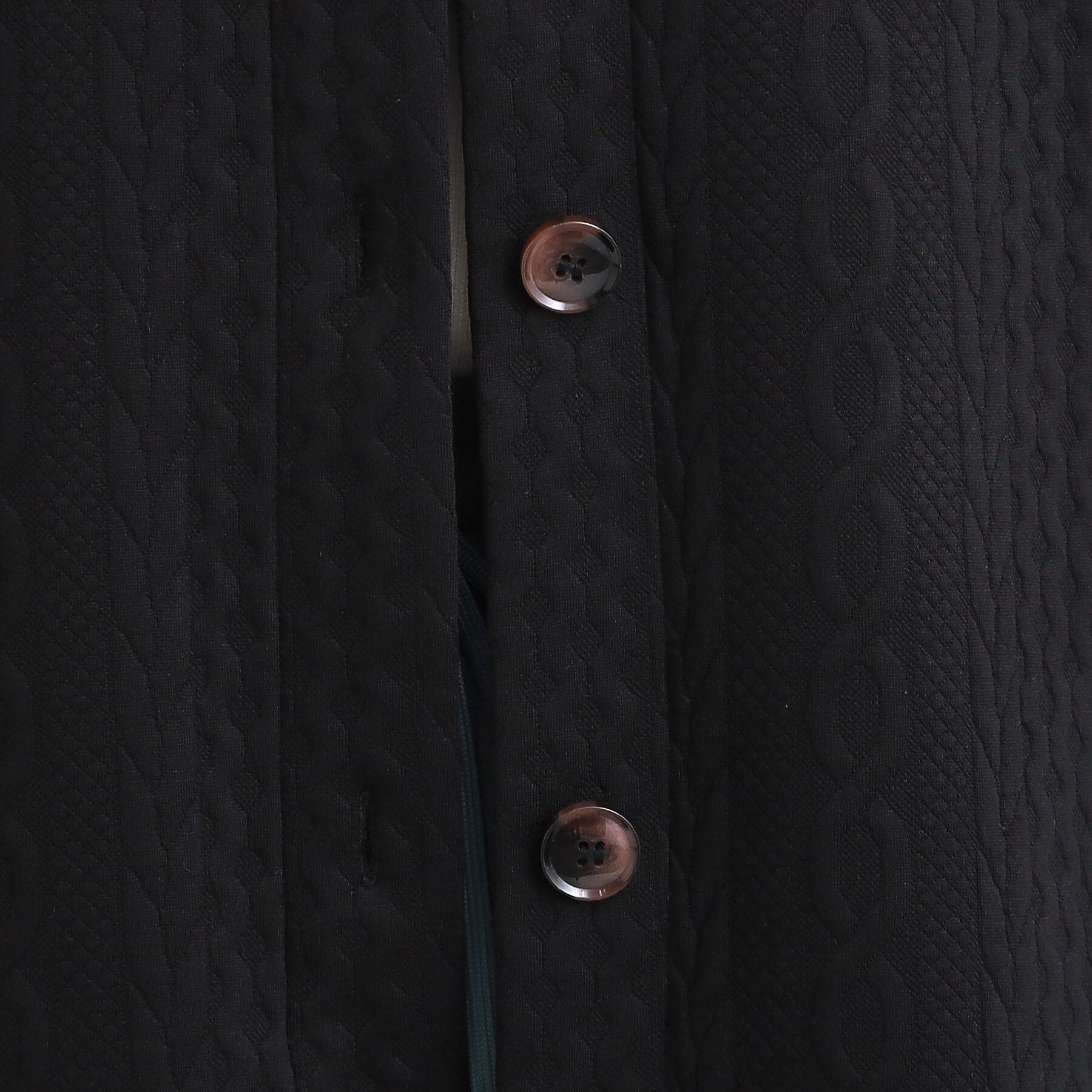 SHOO･LA･RUE「【裏面ベロアであったか】体型をカバーしながらスマートに魅せる ケーブルジャガードコーディガン」|カーディガン|