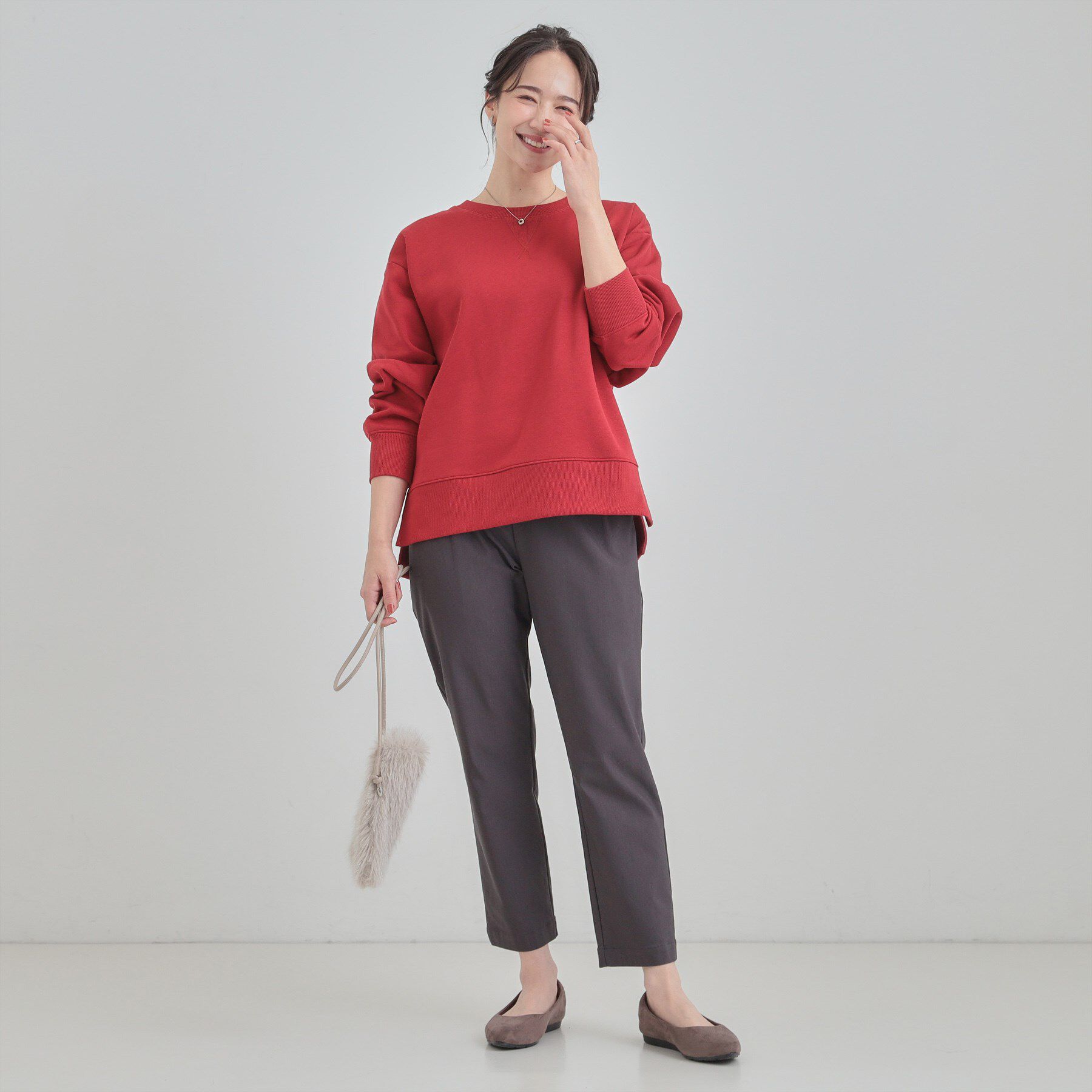 SHOO･LA･RUE「【あったか】ガゼット付き裏起毛スウェット」|パーカー|