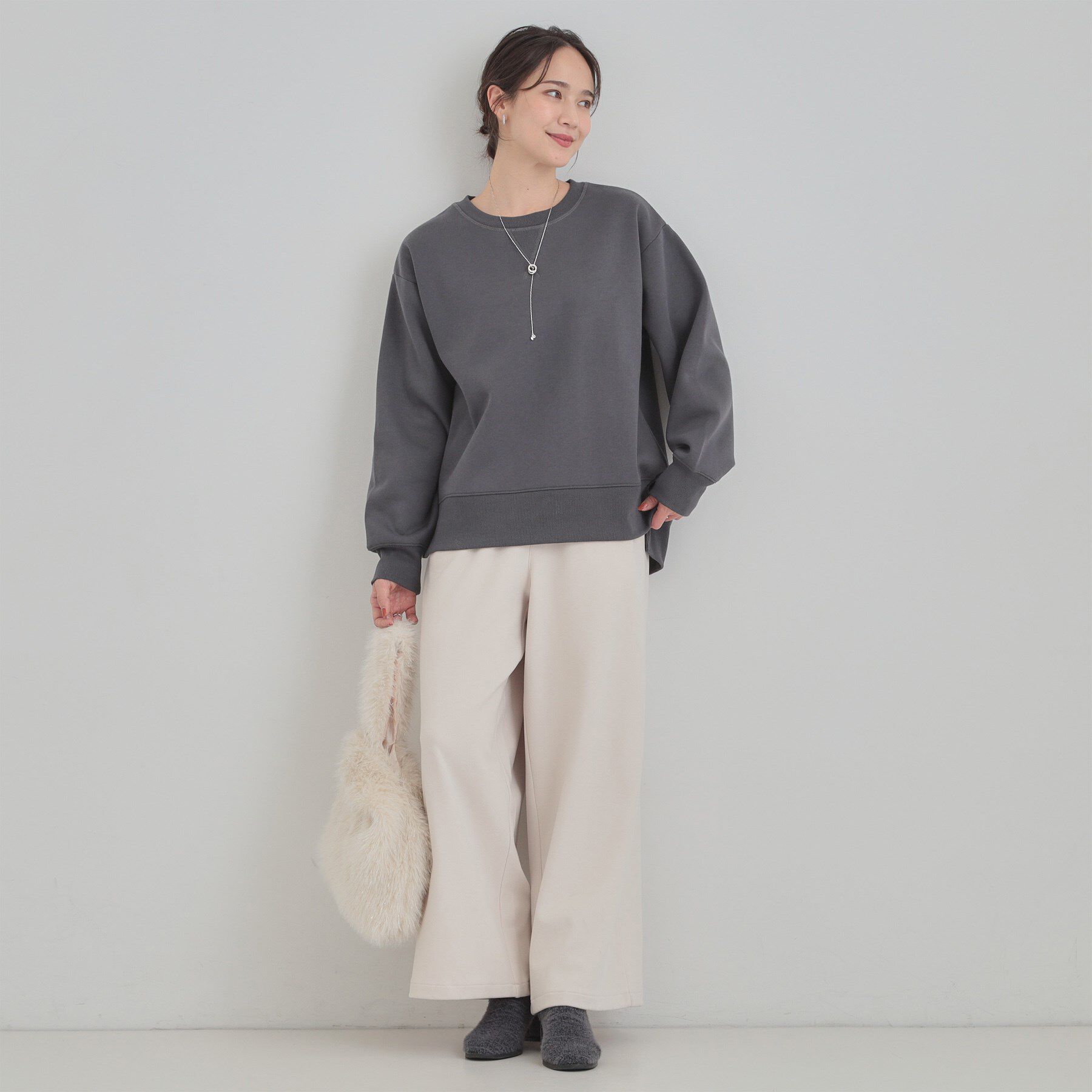 SHOO･LA･RUE「【あったか】ガゼット付き裏起毛スウェット」|パーカー|