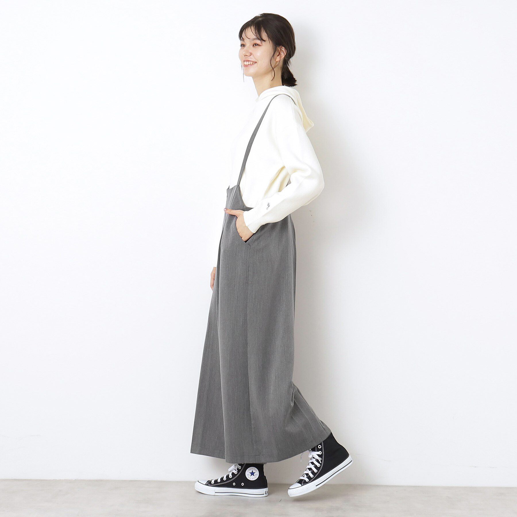 Dessin「【洗える】サロペット風ワイドパンツ」|オールインワン|