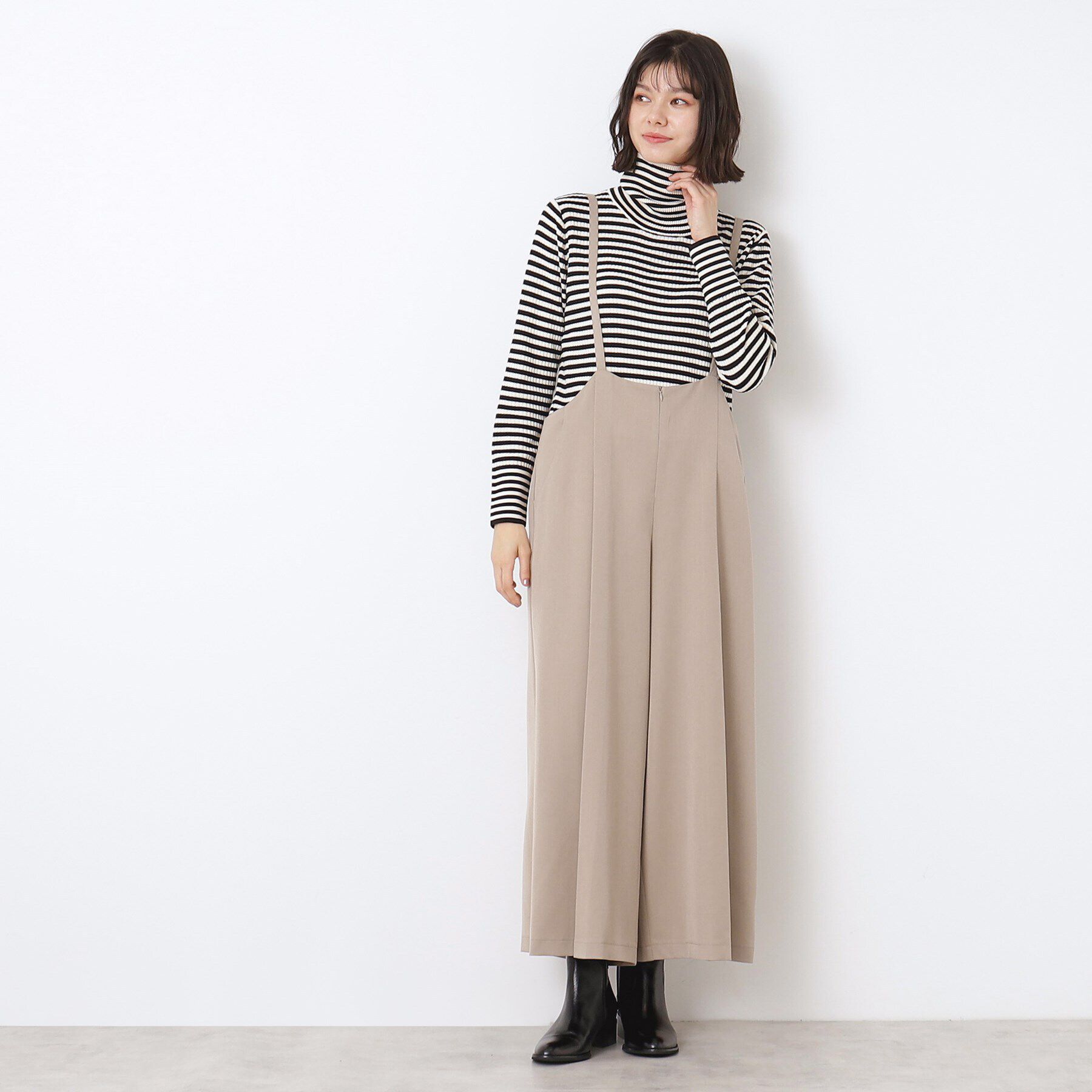 Dessin「【洗える】サロペット風ワイドパンツ」|オールインワン|