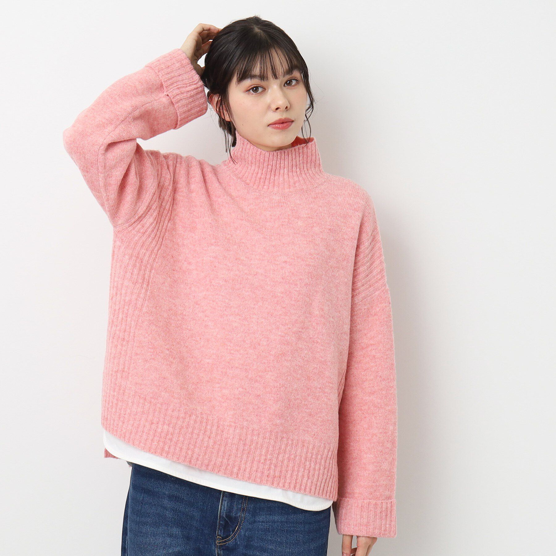 Dessin「【洗える】フェアリーハイネックニット（XS～L）」|ニット・セーター|