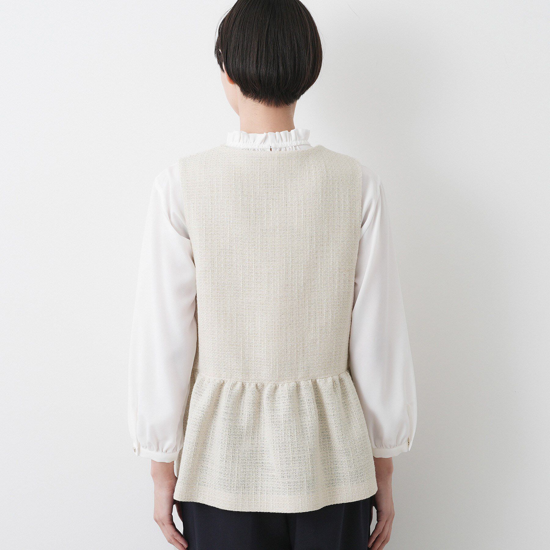 Dessin「【入卒／セレモニー】パール調ボタンベスト」|ベスト・ジレ|