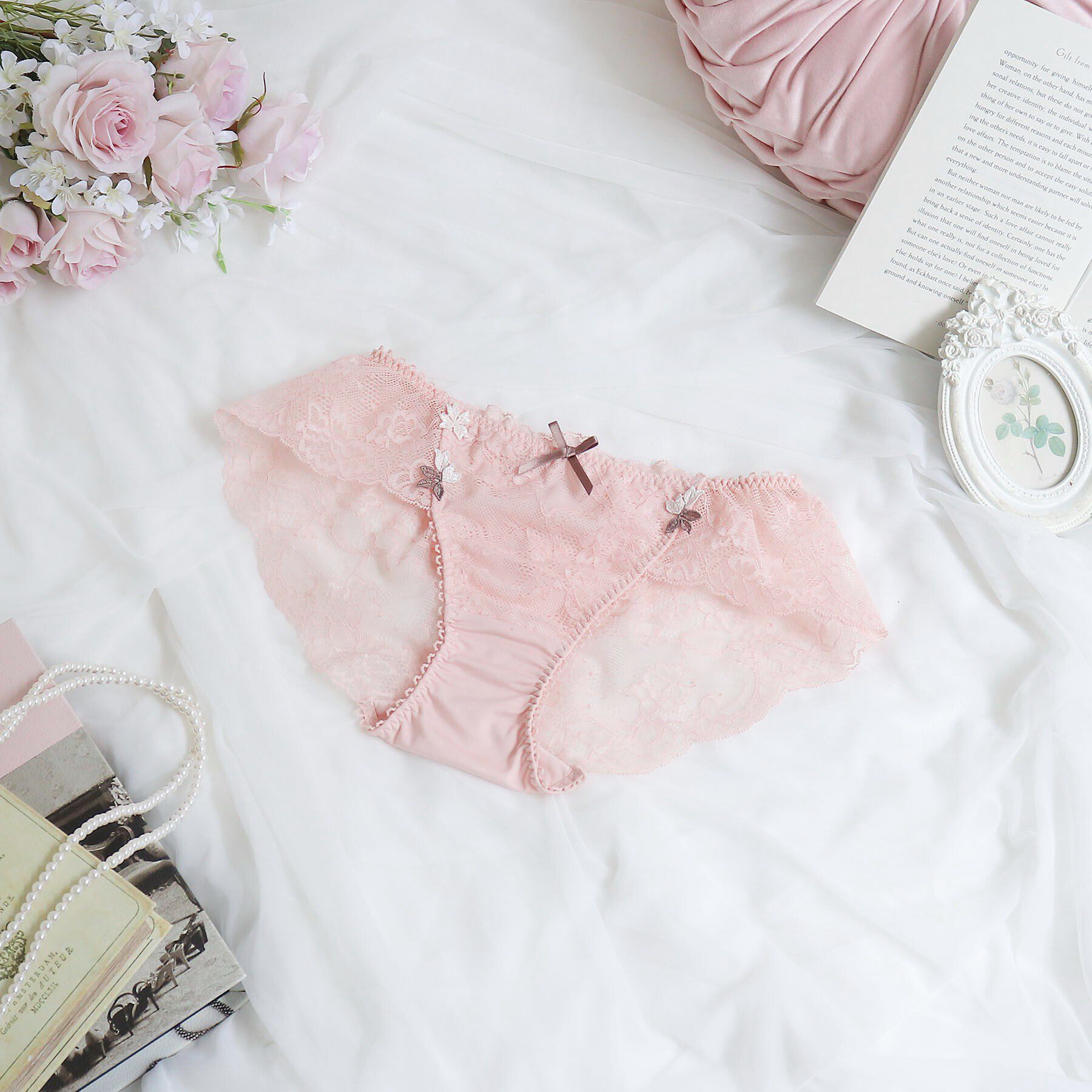 Risa Magli「エルマ レースショーツ」|インナー|ピンク(071)