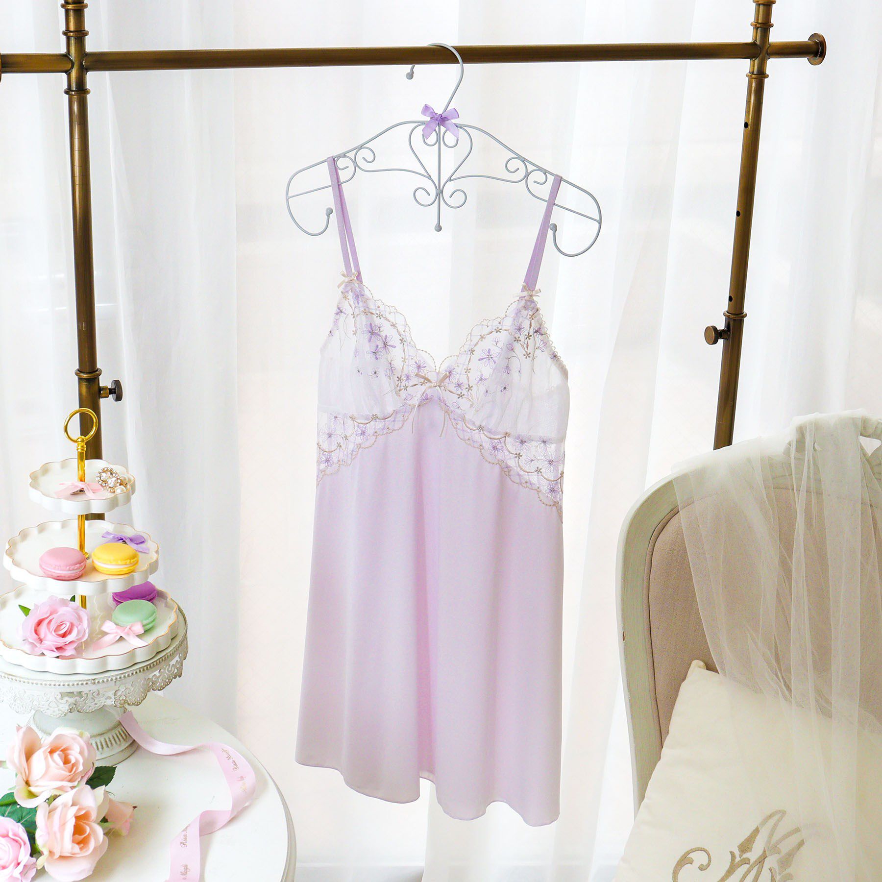 Risa Magli「コニー スリップ」|キャミソール|ラベンダー(080)