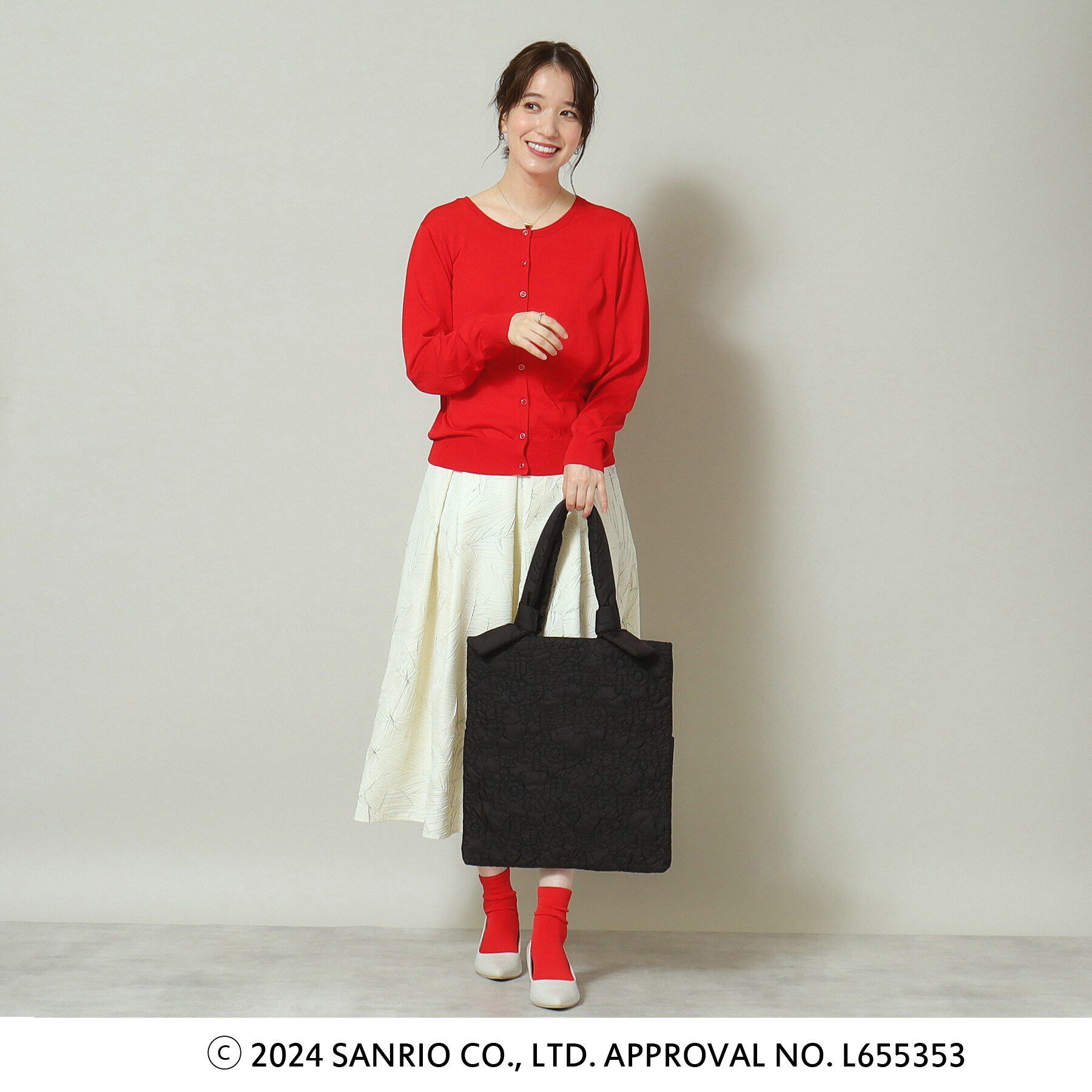 ITS&rsquo;DEMO「【ハローキティコラボ】ロゴキルト薄マチトート」|トートバッグ|