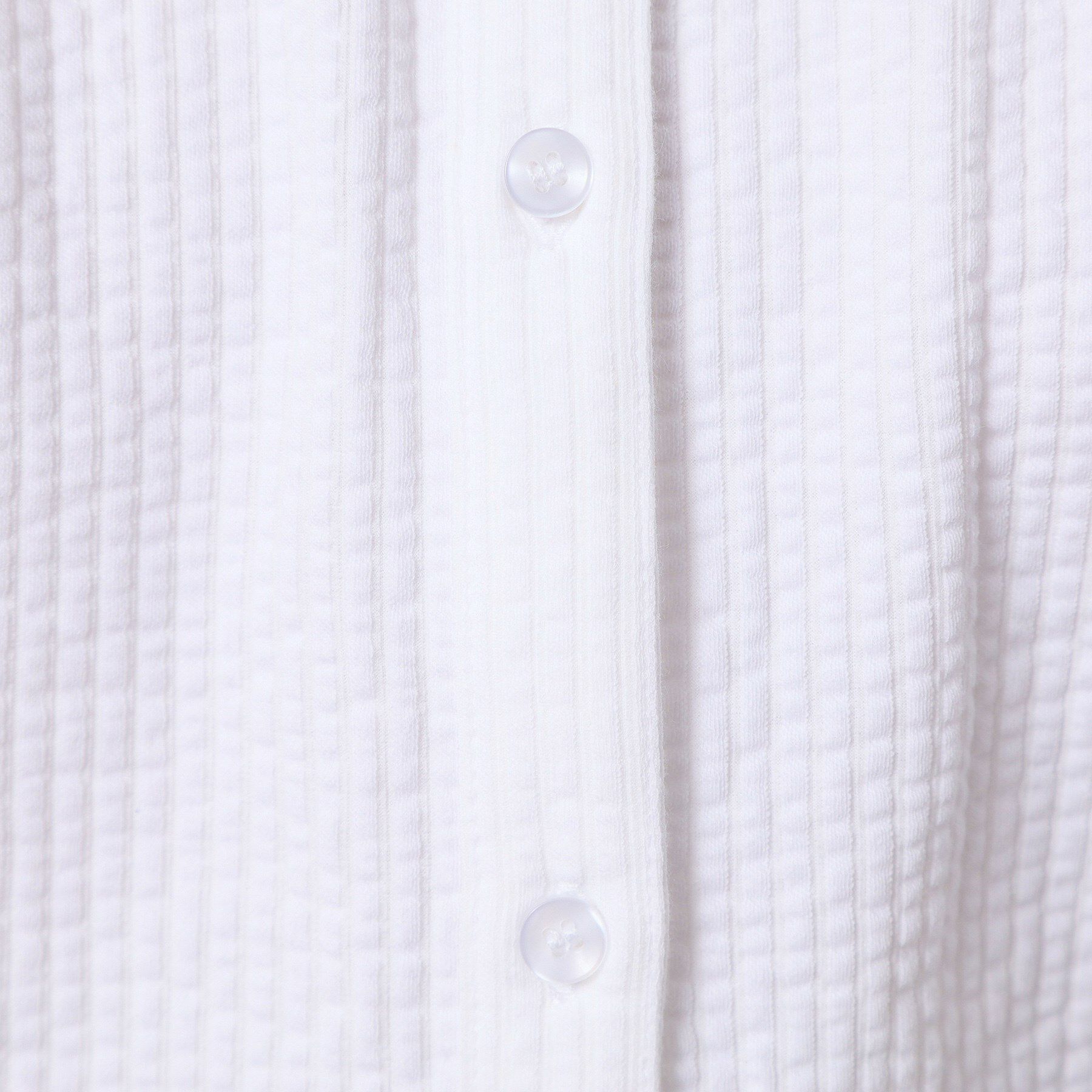 ITS&rsquo;DEMO「【洗濯機OK／洗濯後しわになりにくい】カットサッカー前開きプルオーバー」|シャツ・ブラウス|