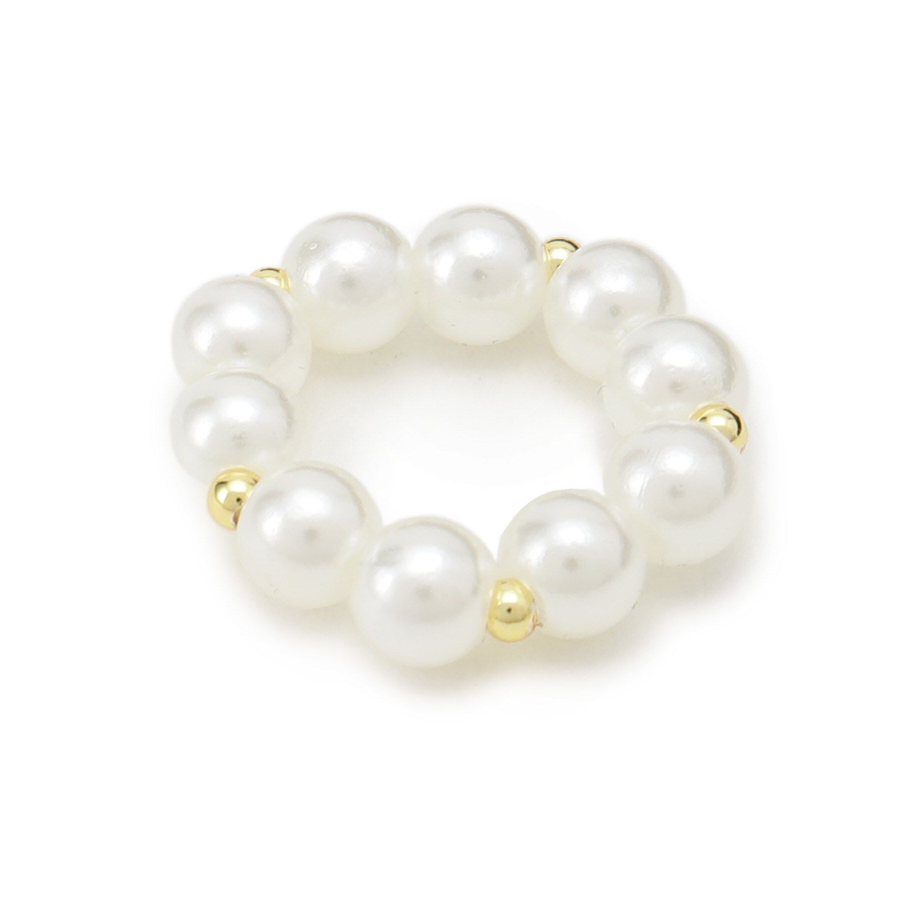 ITS&rsquo;DEMO「【手洗い可】パール調リング付コットンスカーフ」|バンダナ・スカーフ|