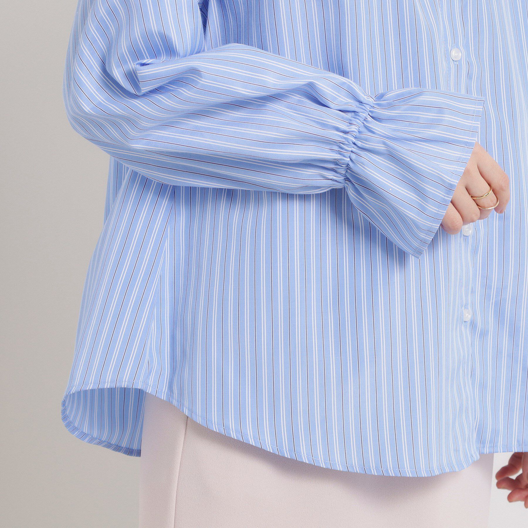 ITS&rsquo;DEMO「【洗濯機OK】スタンドフリルブラウス」|シャツ・ブラウス|