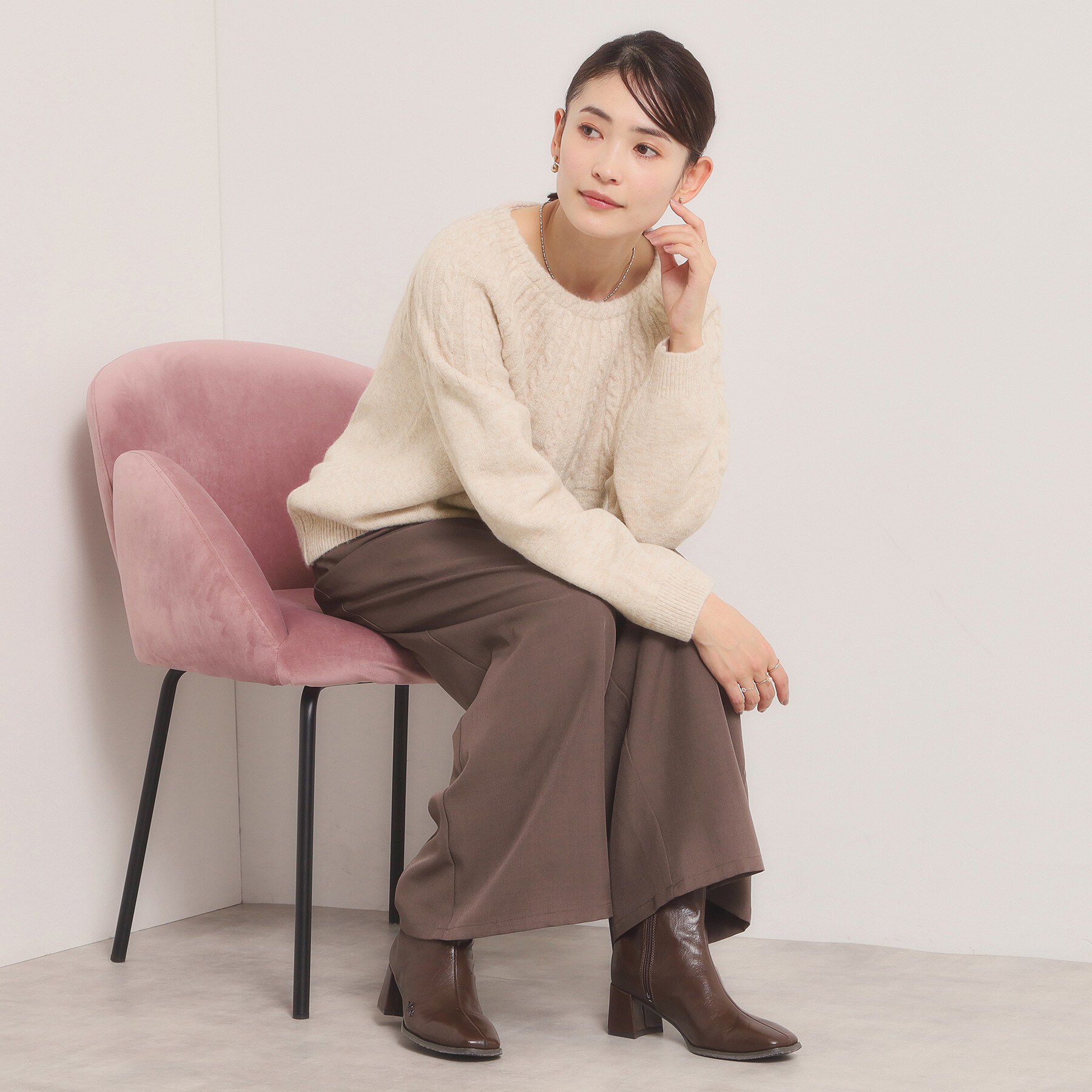 ITS&rsquo;DEMO「【手洗い可】求心柄ニット」|ニット・セーター|