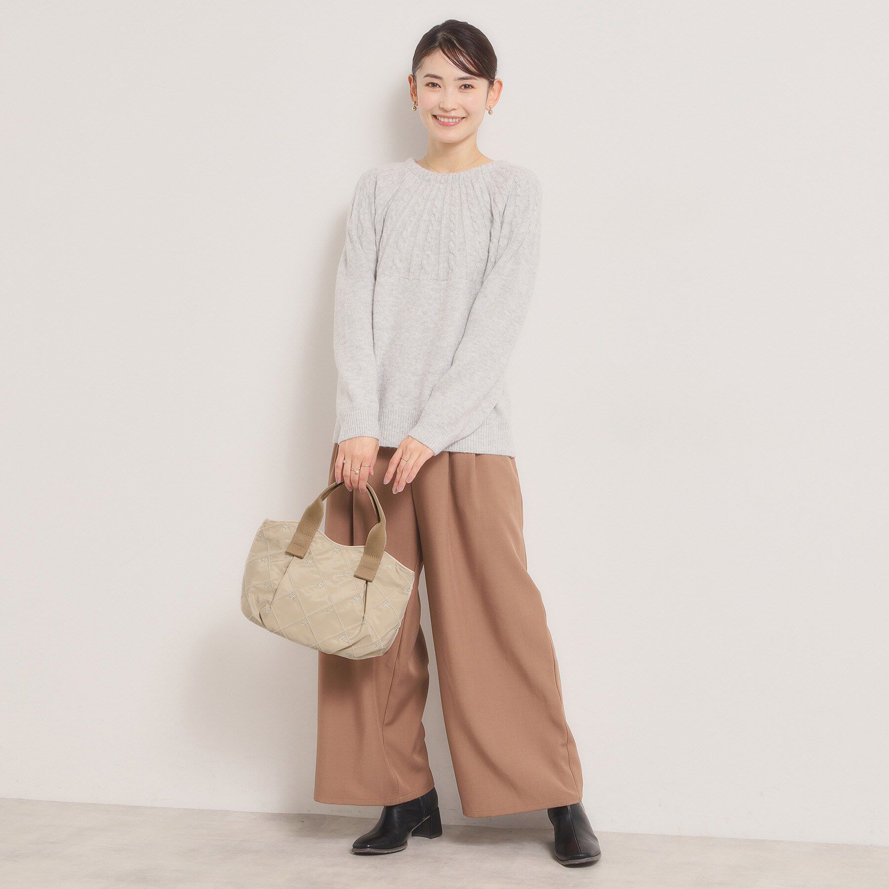 ITS&rsquo;DEMO「リボン刺繍ミニトート」|トートバッグ|