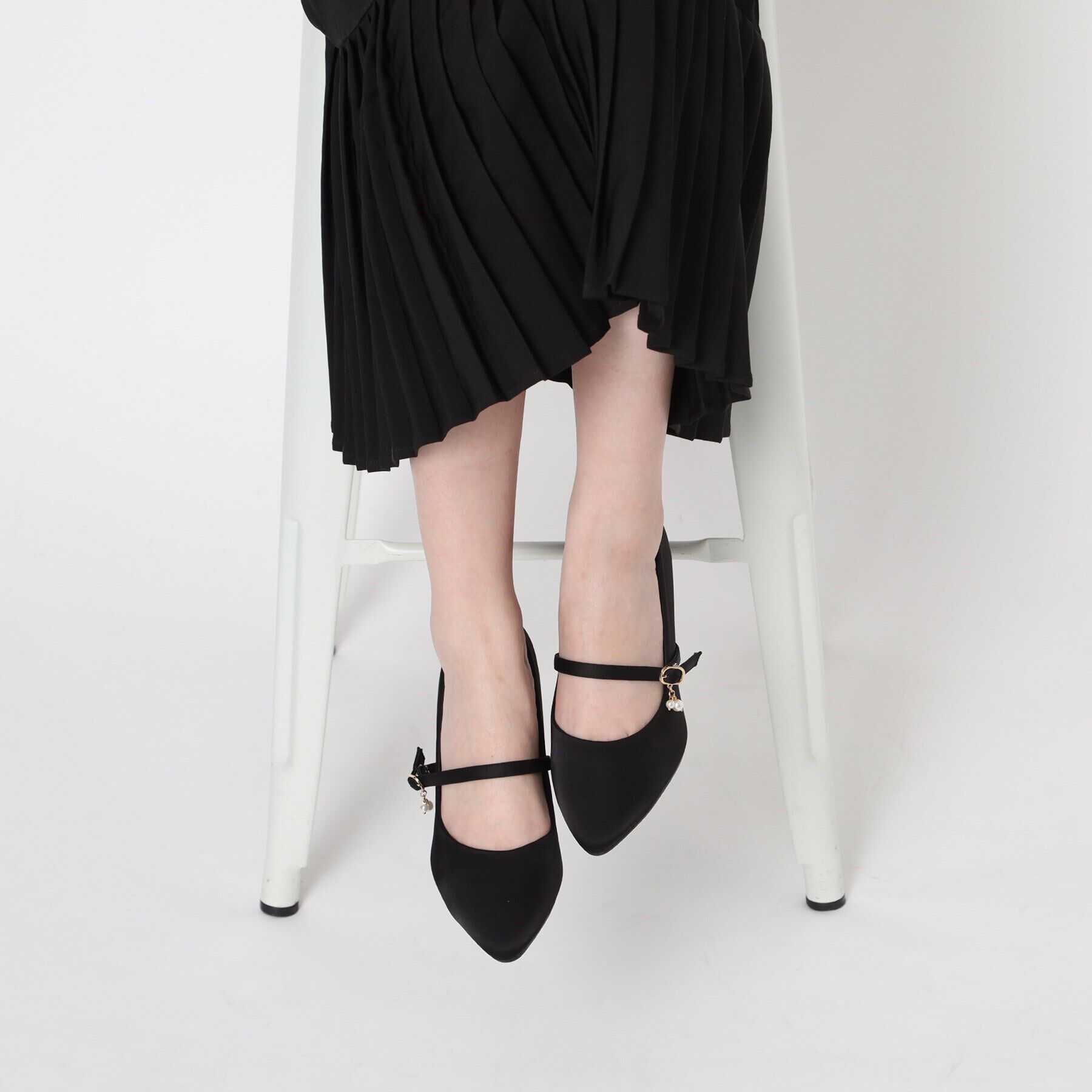 ESPERANZA「3WAYビジューベルトヒールパンプス 結婚式二次会 パーティー」|パンプス|