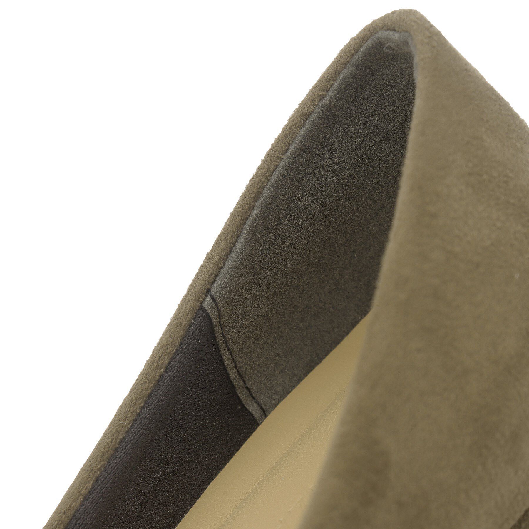 ESPERANZA「ゴールドプレート付きブロックヒールポインテッドトゥパンプス【ESPERANZA＿blanca】」|パンプス|