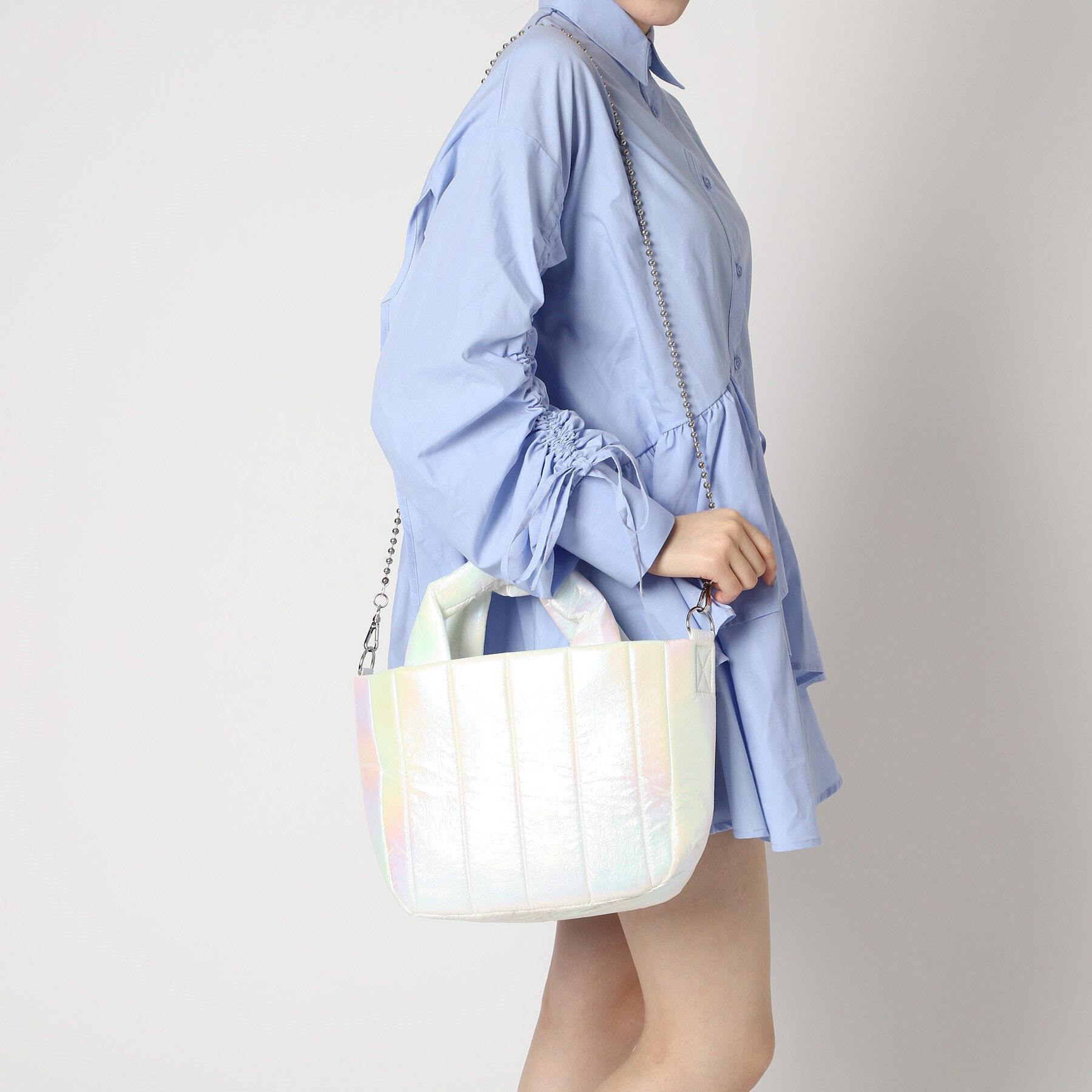 Ober Tashe「メタリックショルダーバッグ2WAYトート」|トートバッグ|